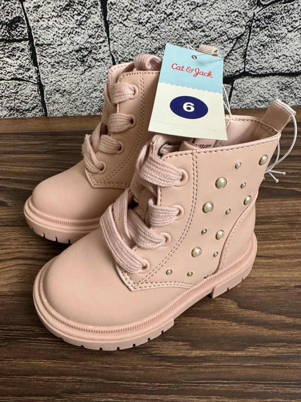 NWT Girls Cat & Jack Pink Amaya Boots - Size 6